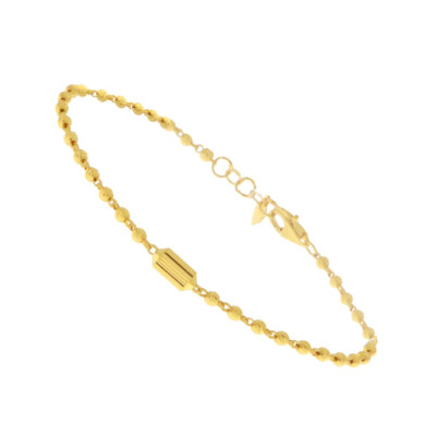 22ct Gold Bracelet with Polished Hexagonal Centre Profile Picture