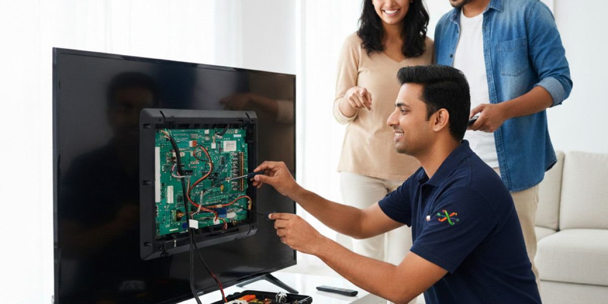 Can the Intex TV Service Center repair TVs damaged by power surges?
